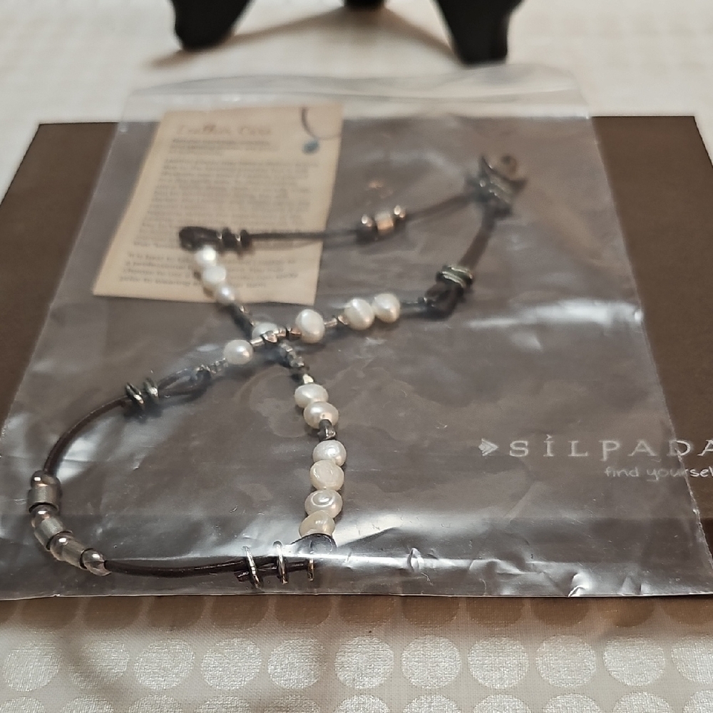 Silpada Pearl and Silver Necklace - Picture 7 of 8
